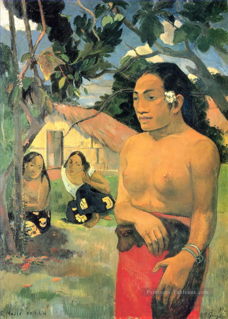Où vas tu Paul Gauguin Peintures à l'huile